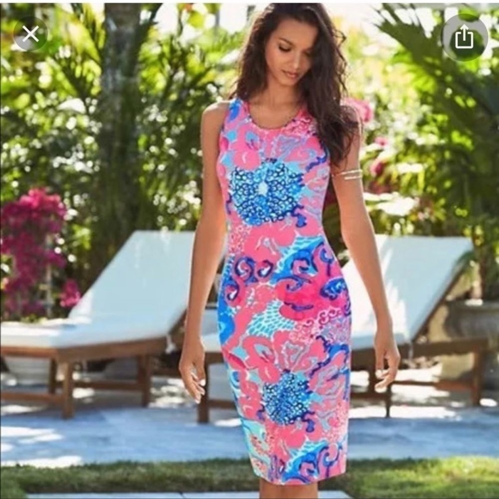 LILLY PULITZER Jordyn Midi Dress I'm So Jelly S EUC